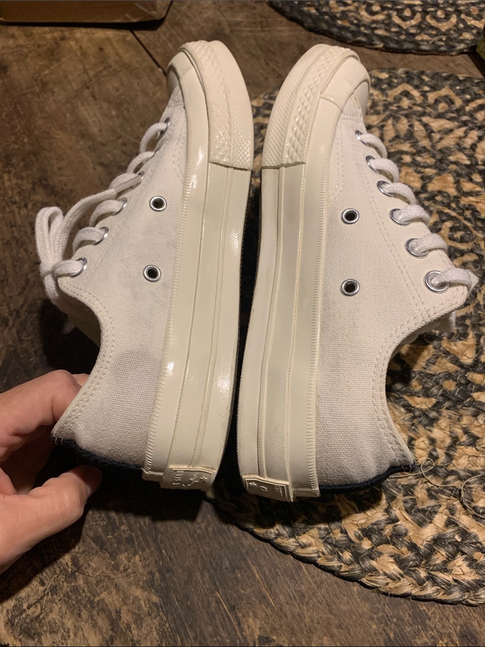 Comme des Garcons PLAY x Converse Canvas Sneakers w Heart men’s Sz 5 / womens 7 - Picture 5 of 16